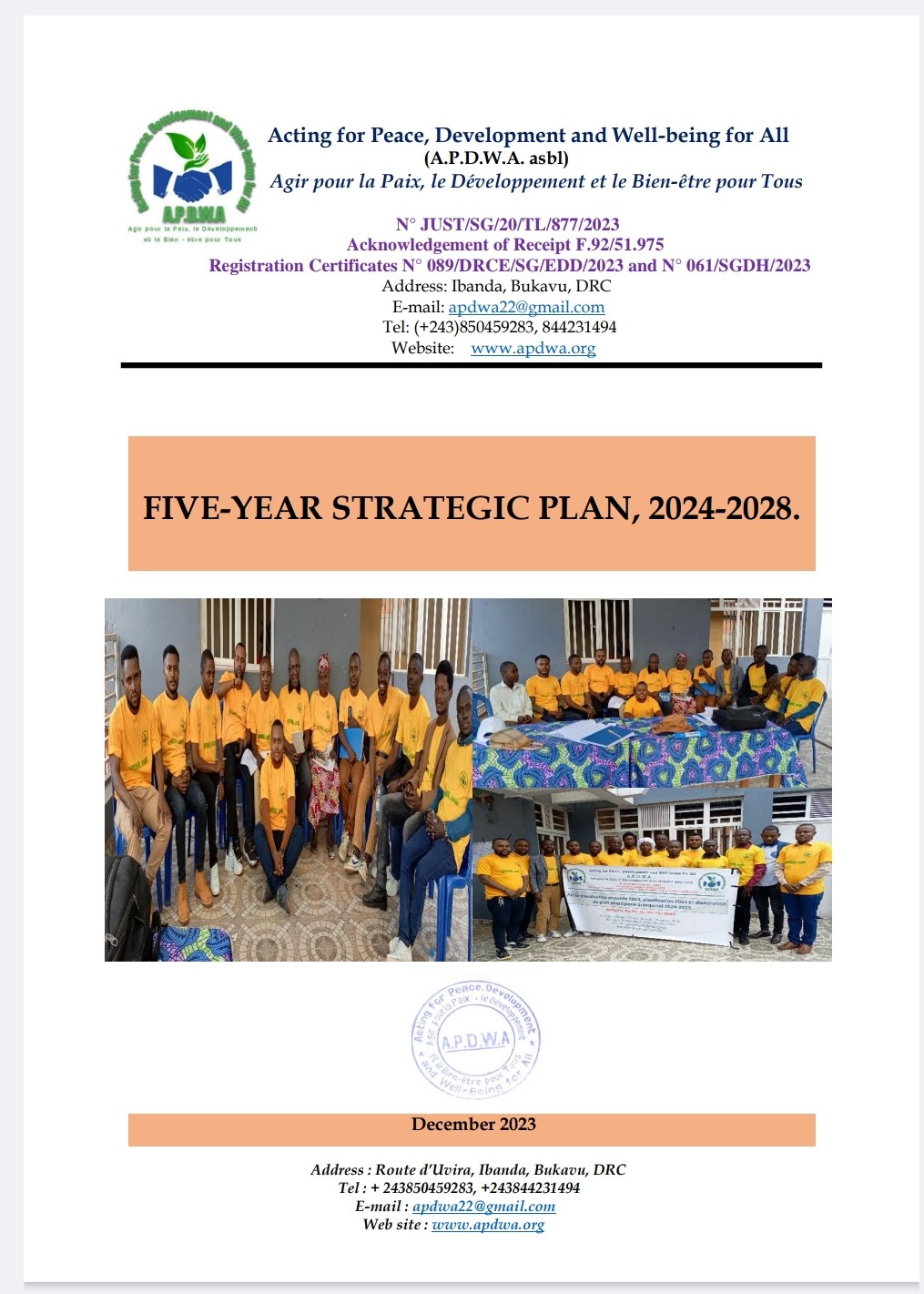 APDWA&rsquo;s Srategic Plan 2024-2028